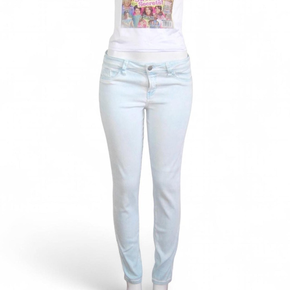 y2k light teal guess low rise skinny jeans 2000s